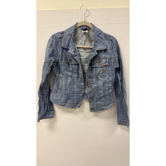 Cruel Girl Jackets & Blazers - Cruel Girl Denim Jacket Button Womens‎ Blue Size Xs Jean Western Distressed